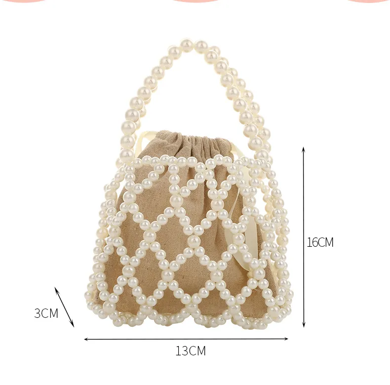 Cheap Women's Cloth Bag Handbag Evening Bag Pearl Mesh Ladies Dress Dinner Fashion Clutch Bag
