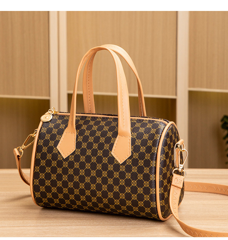 New Fashion Trendy Print Handbags Luxury Pu Leather Crossbody Bag Boston Pillow Bag Shoulder Bags for Women
