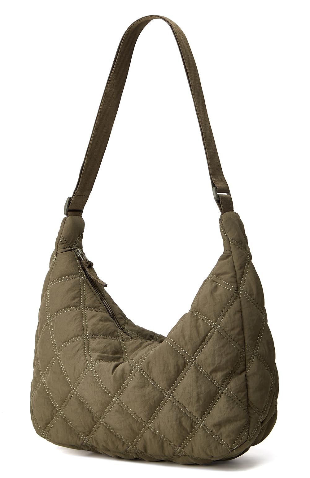 Hobo Bag Puffer Totes Crossbody Hand Bag Solid Color Rhombus Down Padded Dumpling Purse Hand Bag