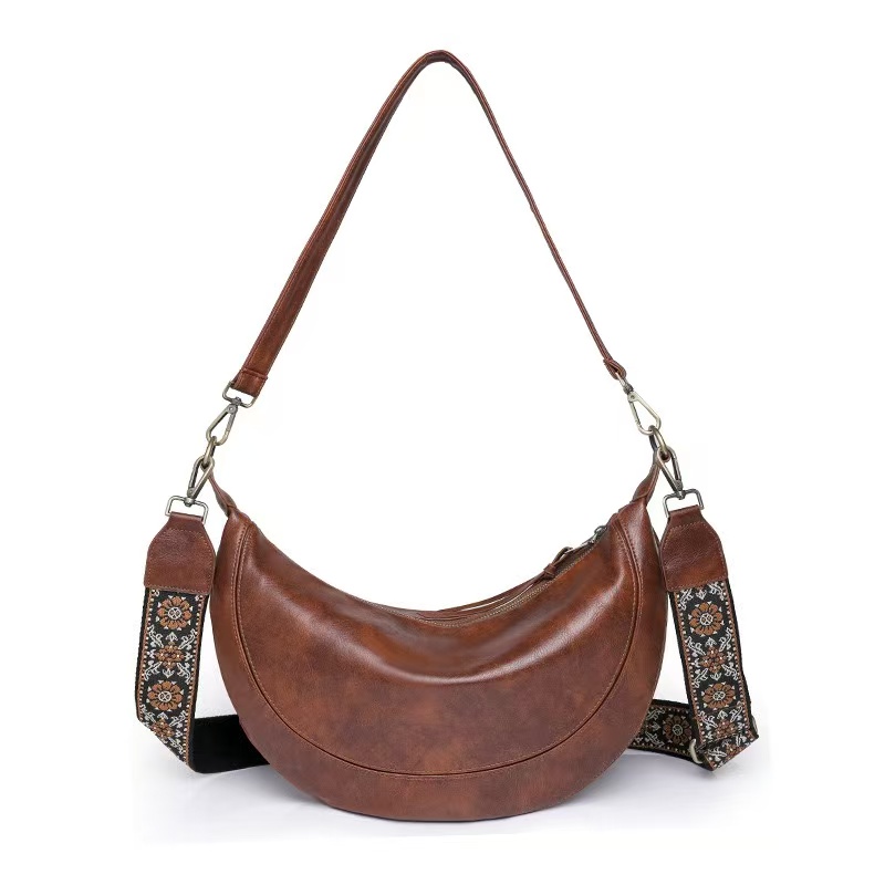 New Handbag High Quality Pu Leather Hobo Crescent Pack Bag Casual Crossbody Bag Women Large Capacity Shoulder Tote Bag