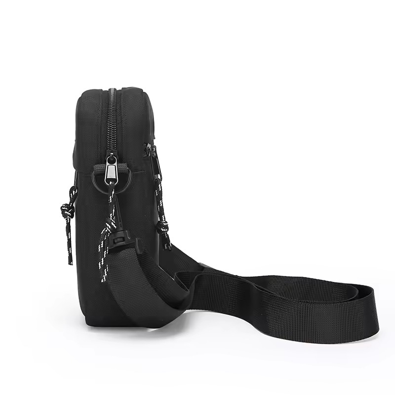 Custom Logo Waterproof Small Crossbody Sport Strip Sling Shoulder Bag Large Capacity Messenger Bag Man Sacoche Homme