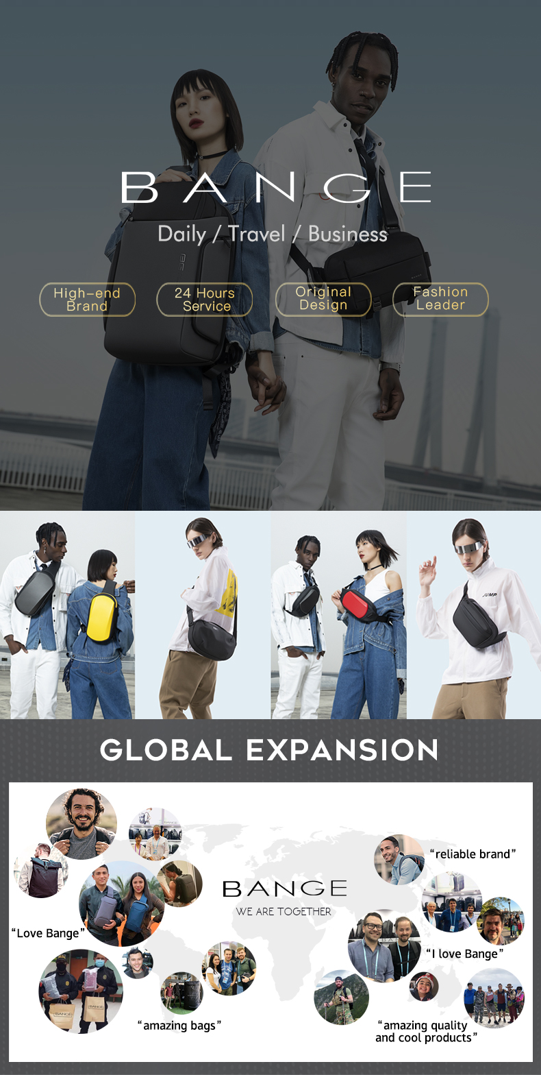 Expandable USB Waterproof Travel Laptop Backpack