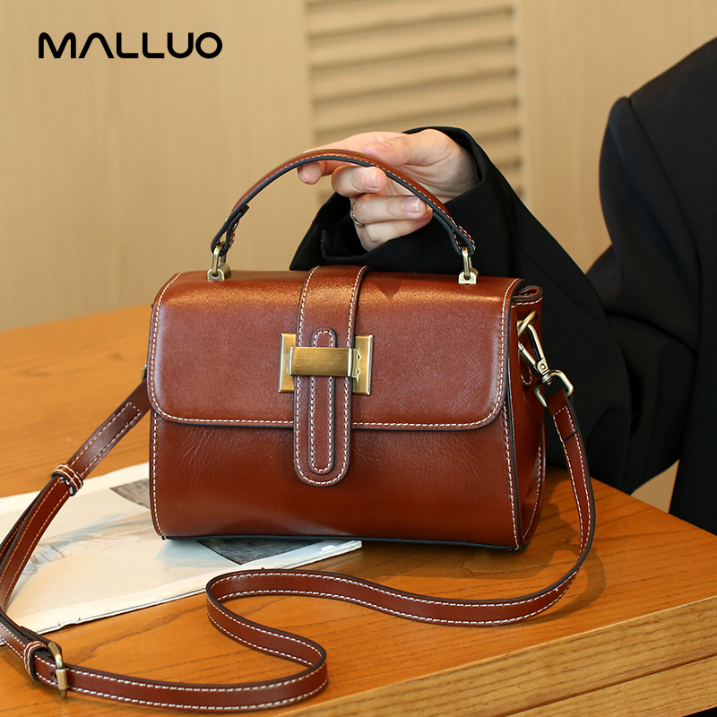 2025 New Retro Fashion Women's Leather Bag Hot Sale Genuine Leather Shoulder Luxury Women's Crossbody Bag for Ladies' Daily Use