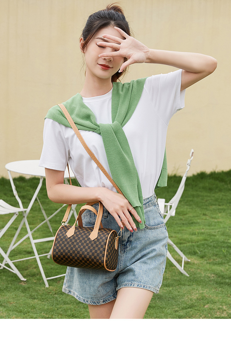 New Fashion Trendy Print Handbags Luxury Pu Leather Crossbody Bag Boston Pillow Bag Shoulder Bags for Women