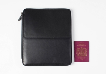 Luxury Custom PU Leather Briefcase for Women and Men Soft Travel Organizer Table Electronic Bag