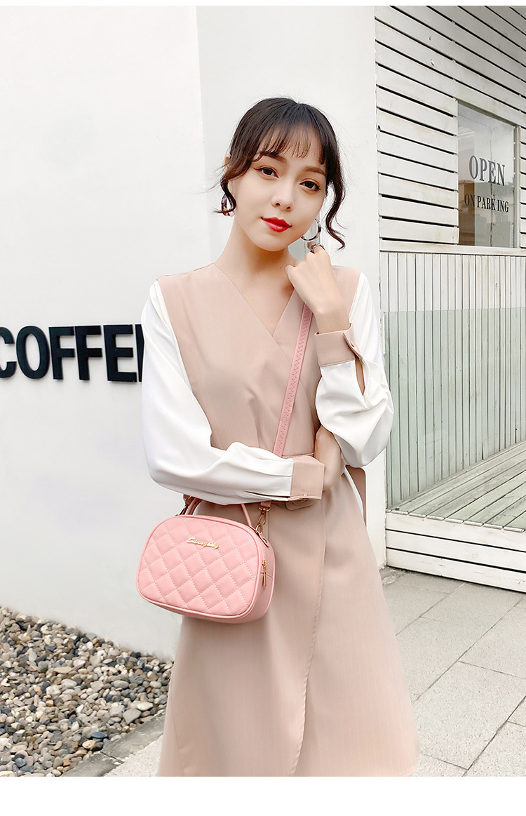 Dropshipping New Arrival Fashion Casual Quilted Style Quilted Shell Bag Embroidered Shoulder Crossbody Satchel Bag