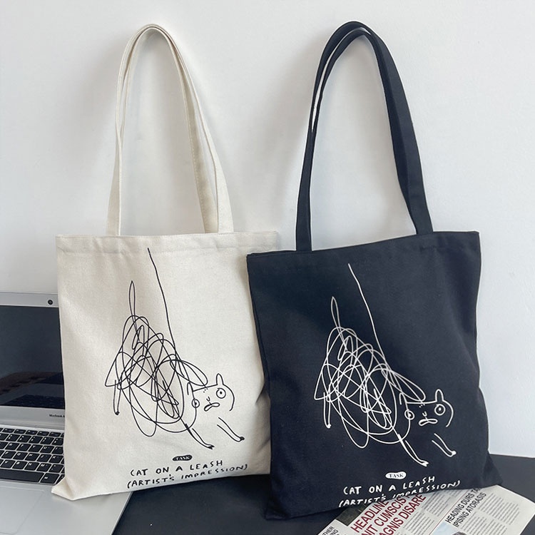 Wholesale Size 34X37Cm Custom Logo Print High Quality 12Oz Black Beige 100% Cotton Canvas Tote Bag With Zipper And Pocket
