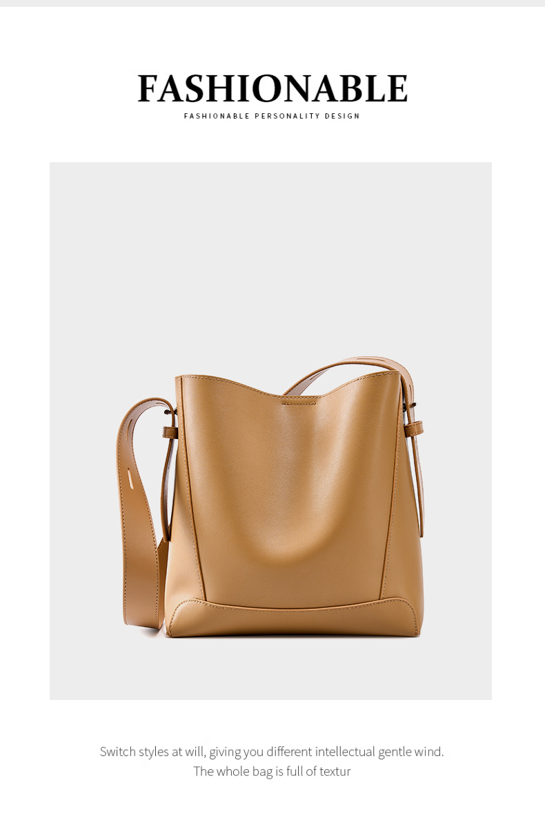Genuine Leather Bucket Bag Showcase 20