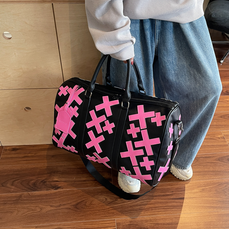 OEM ODM Sports Gym Waterproof Large Pu Leather Travel Duffel Bag Custom Patch logo Duffel Travel Bag for Men