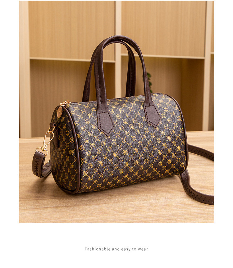 New Fashion Trendy Print Handbags Luxury Pu Leather Crossbody Bag Boston Pillow Bag Shoulder Bags for Women