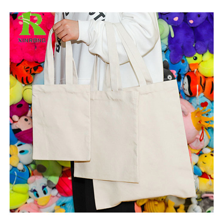 TOP Design Economical Cotton Tote Bag Lightweight Reusable Grocery Canvas Cloth Bags for DIY Advertising Promotion Gift