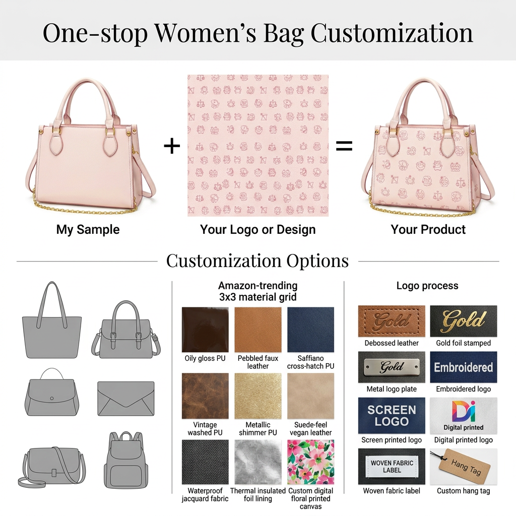 Bespoke Custom Embossed Satchel Handbag Sustainable PU Leather Manufacturer Professional Tote for Boutique Brand Vendor Factory