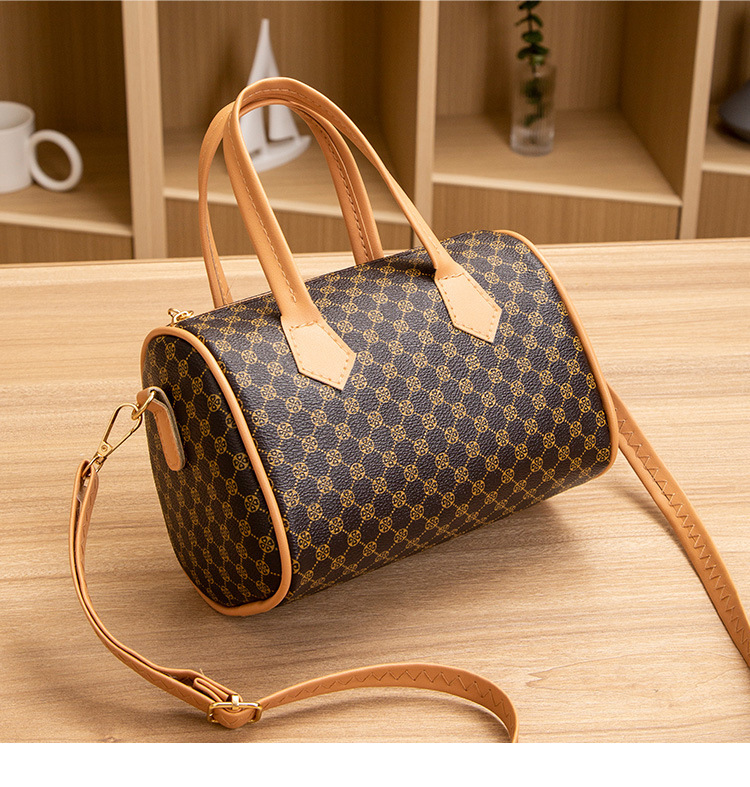New Fashion Trendy Print Handbags Luxury Pu Leather Crossbody Bag Boston Pillow Bag Shoulder Bags for Women