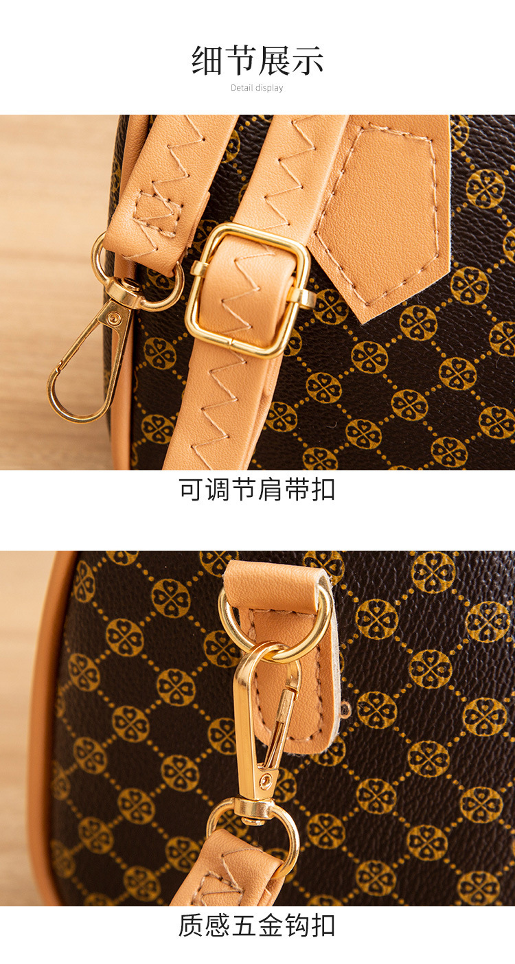 New Fashion Trendy Print Handbags Luxury Pu Leather Crossbody Bag Boston Pillow Bag Shoulder Bags for Women