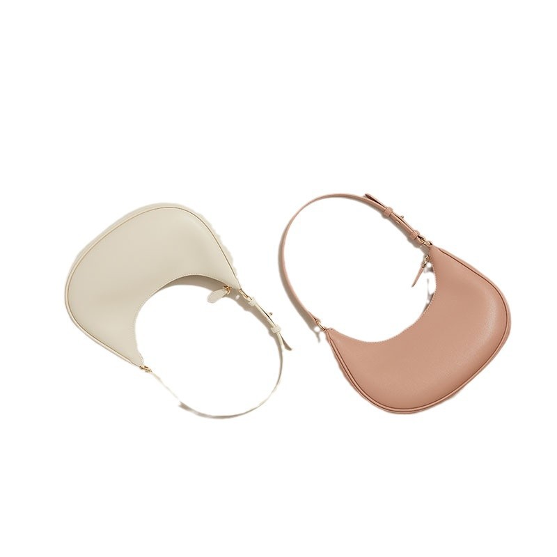Elegant Crescent Hobo Bag for Women Soft Leather Shoulder Bag Casual Daily Handbag OEM Wholesale