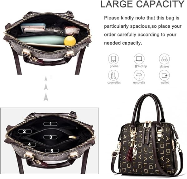 Latest Design Fancy Purses and Handbags for Women Top Handle Satchel Fashion Ladies Tote Bags Travel Casual Shoulder Bag
