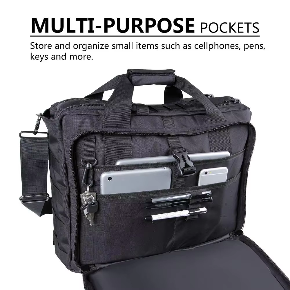Multi-Function Cross Body Briefcase Handbag and Travel Laptop Bag with Pockets