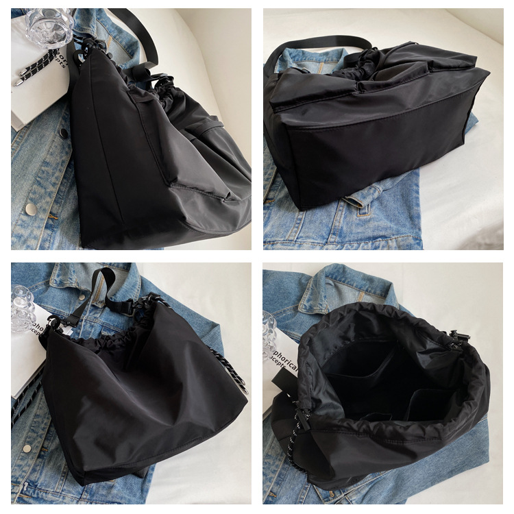 New Trendy Nylon Handbag Korean Large Capacity Simple Shoulder Tote Cross Body Bag Versatile Casual Out Going Women