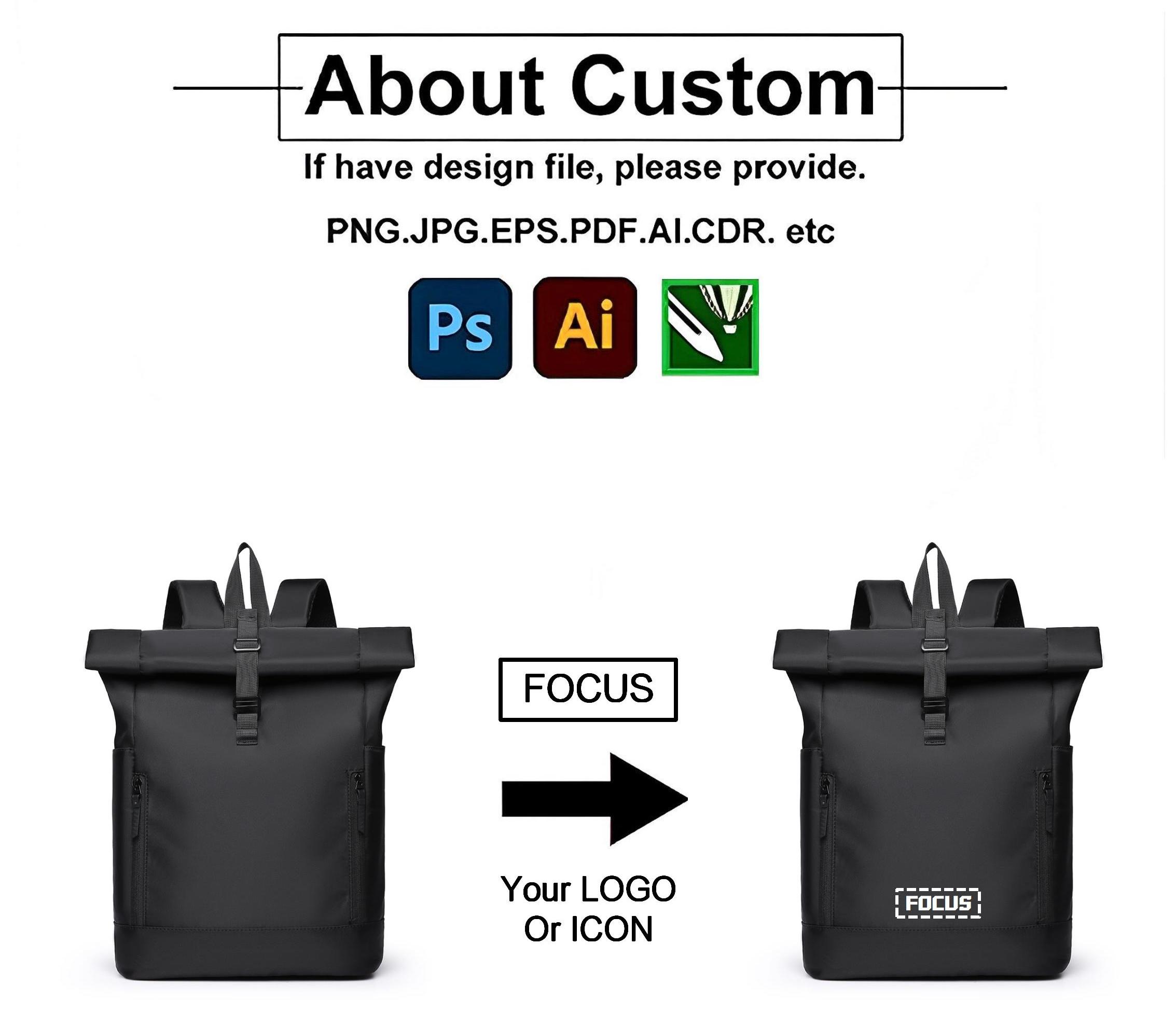 Large Capacity Unisex Roll Top Daypack Waterproof Oxford Laptop Backpack Durable Polyester Lining for Travel College Leisure