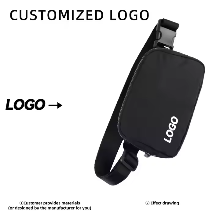 Custom Logo Oxford Sports Running Side Belt Hip Leg Messenger Bum Belt Sling Chest Crossbody Fanny Pack Men's Bag Waist Bags