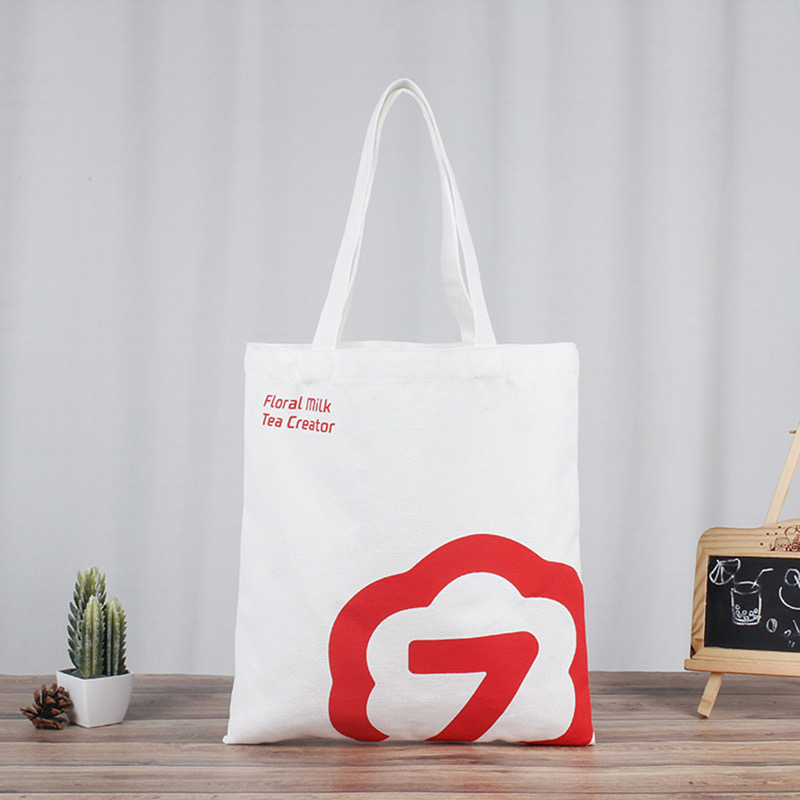Custom Logo Black Natural White Various Color Cotton Tote Bag for Shopping Packaging Recycled Canvas Shoulder Bags