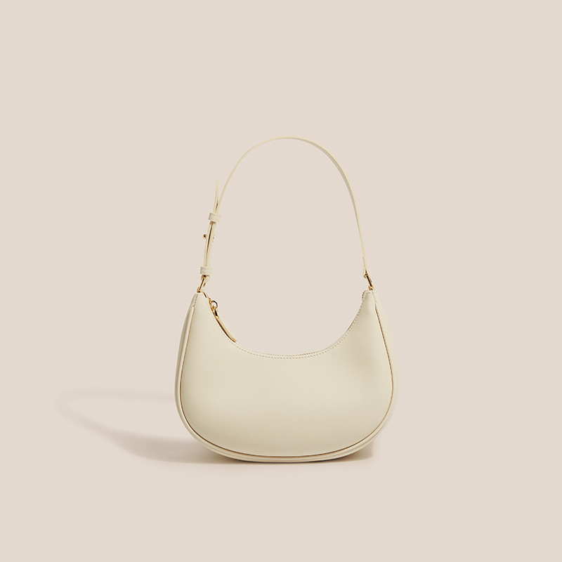 Elegant Crescent Hobo Bag for Women Soft Leather Shoulder Bag Casual Daily Handbag OEM Wholesale