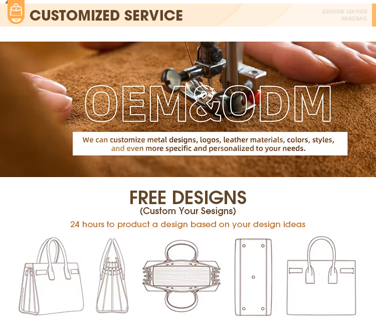 Genuine Leather Bucket Bag Showcase 4