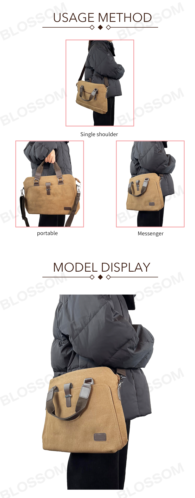 Canvas Briefcase Details 1