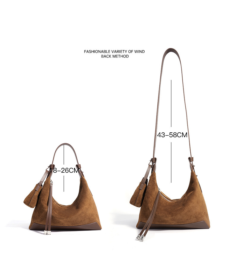 Handtaschen Genuine Leather Top Handle Bag Women Suede Flap Satchel Structured Shoulder Luxury Wholesale OEM Supplier