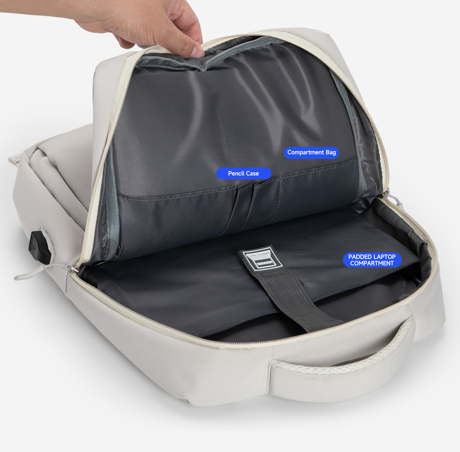 10 20 30 35 40 45 Liters Custom Size Heavy-duty Double Zipper 15.6inch Travel Laptop Backpack Bag for Man