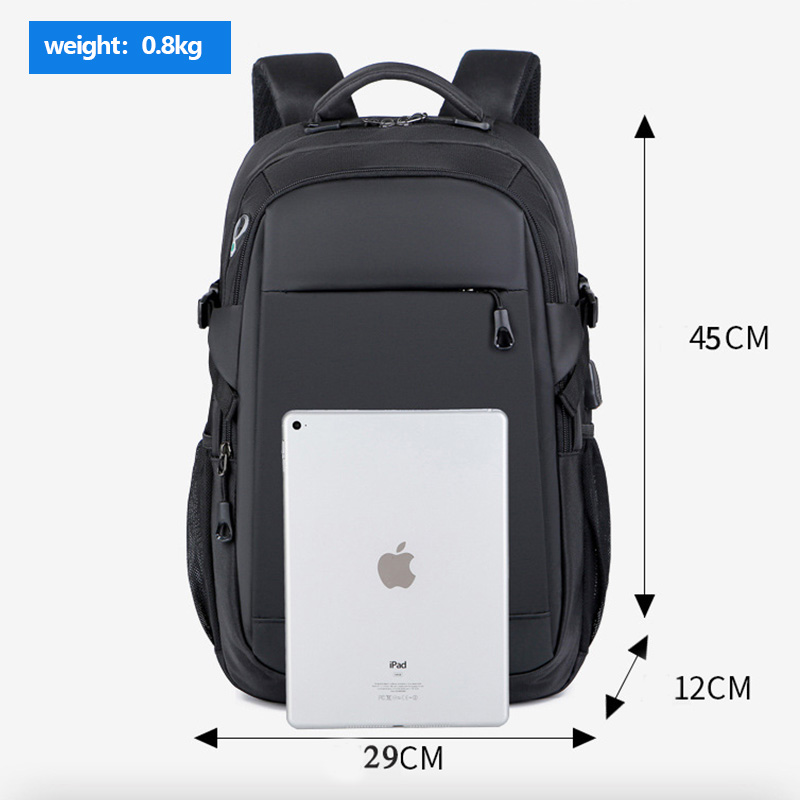 Custom Logo Outdoor Office Design Sports Oxford Black Man Usb Waterproof Bagpack Back Pack Design School Laptop Bag Backpacks