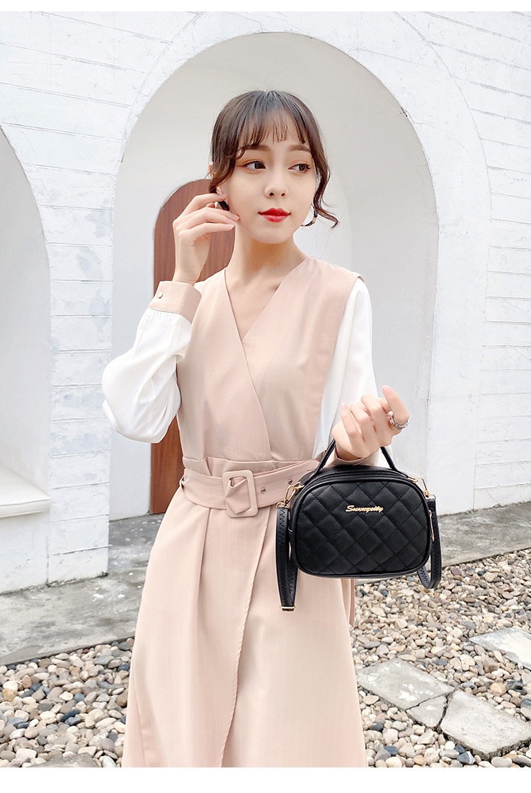 Dropshipping New Arrival Fashion Casual Quilted Style Quilted Shell Bag Embroidered Shoulder Crossbody Satchel Bag