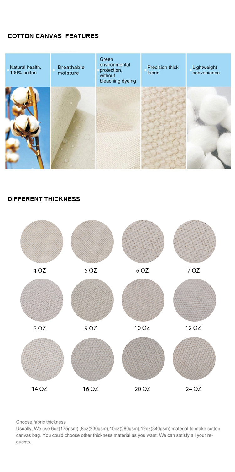 Fabric details of canvas cotton tote bag