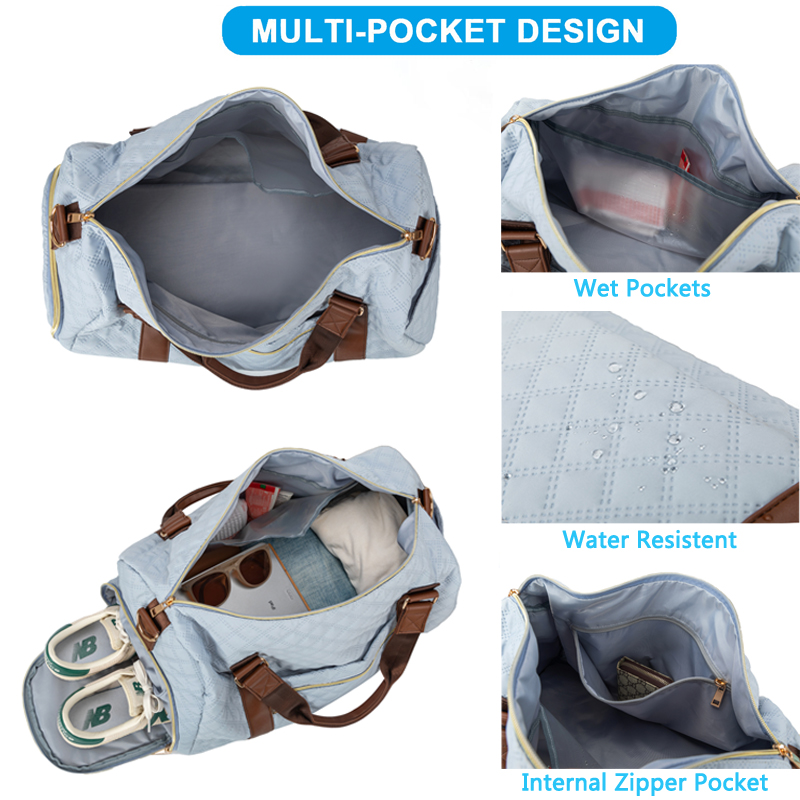 Waterproof Sports Travel Duffel Weekender Bags Gym Bag Carry on Beach Yoga Overnight Luggage Bag for Women