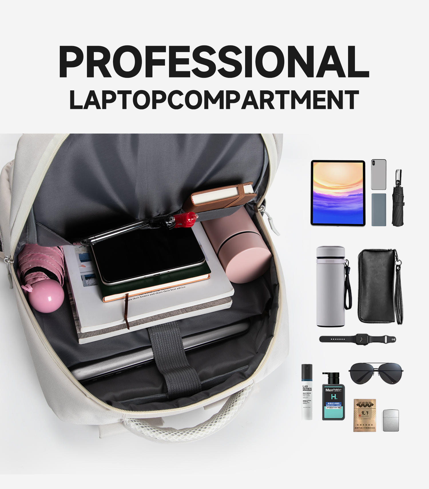 10 20 30 35 40 45 Liters Custom Size Heavy-duty Double Zipper 15.6inch Travel Laptop Backpack Bag for Man