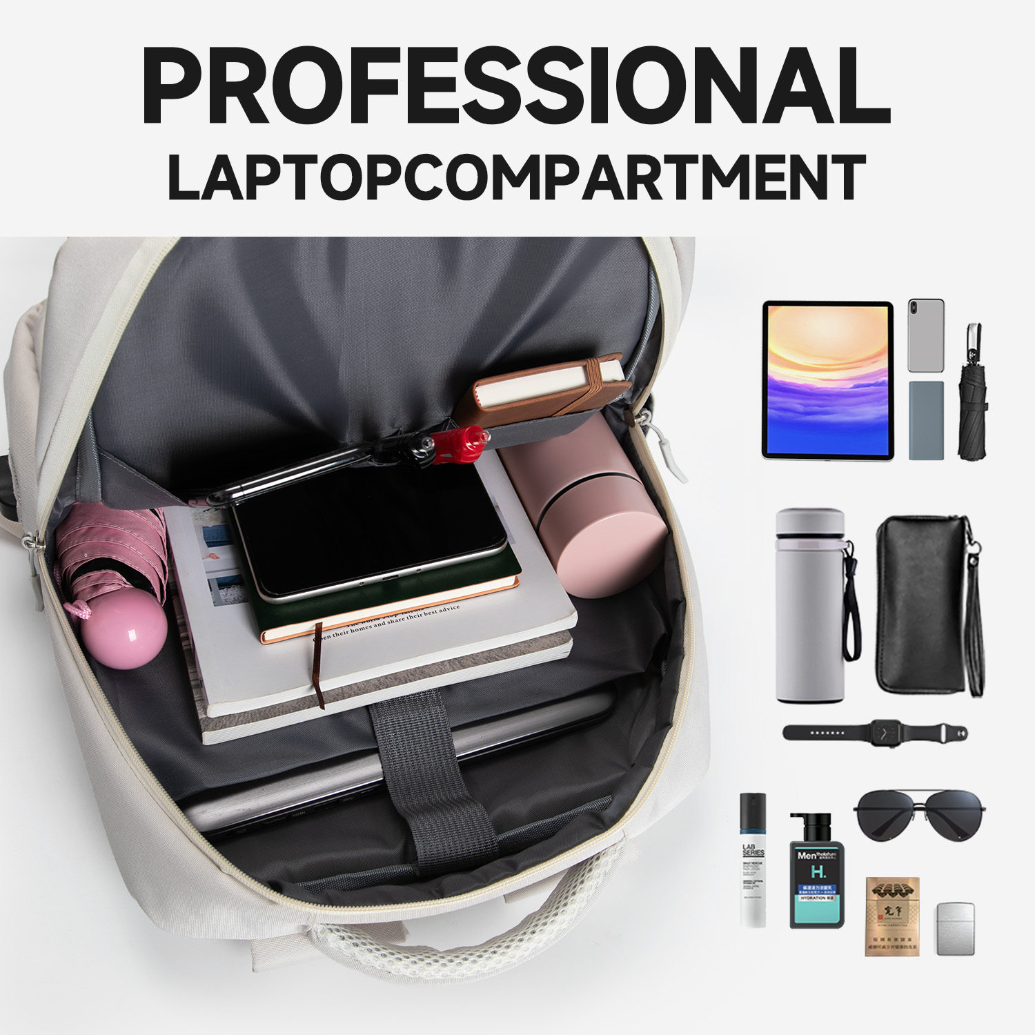 10 20 30 35 40 45 Liters Custom Size Heavy-duty Double Zipper 15.6inch Travel Laptop Backpack Bag for Man