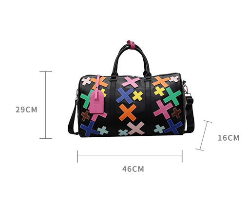 OEM ODM Sports Gym Waterproof Large Pu Leather Travel Duffel Bag Custom Patch logo Duffel Travel Bag for Men