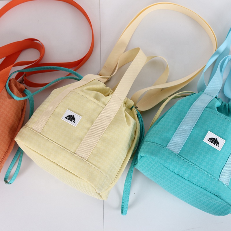 Custom New Fashion Design Ladies Nylon Bucket Bag Mini Crossbody Bag for Women