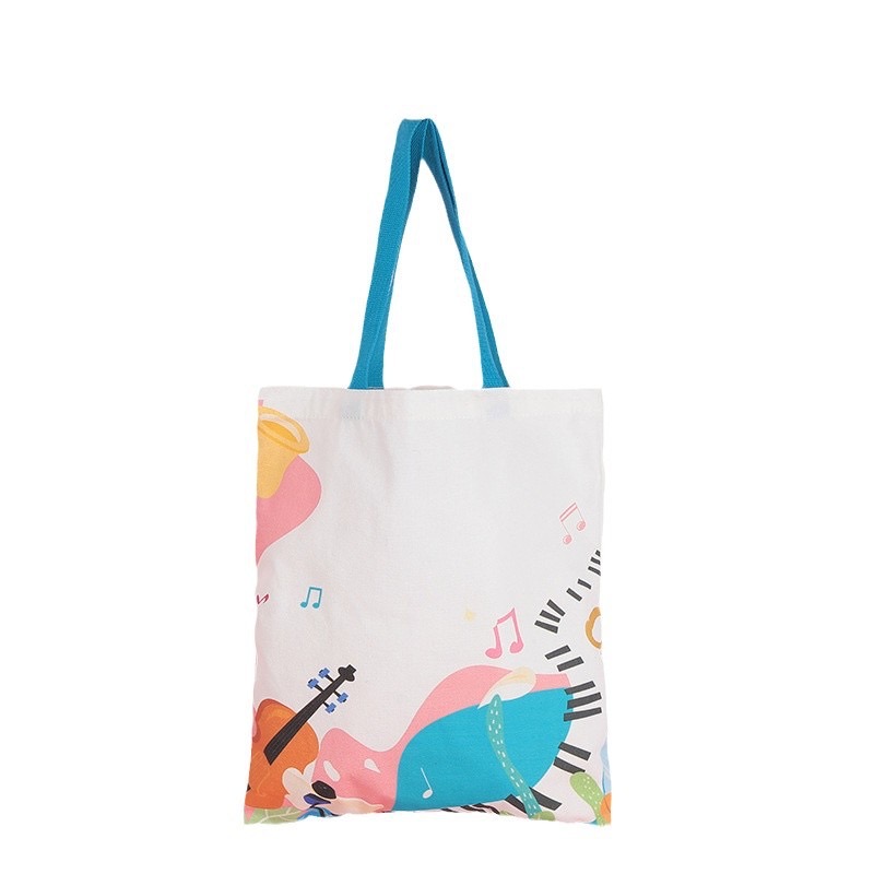 Custom Logo Black Natural White Various Color Cotton Tote Bag for Shopping Packaging Recycled Canvas Shoulder Bags
