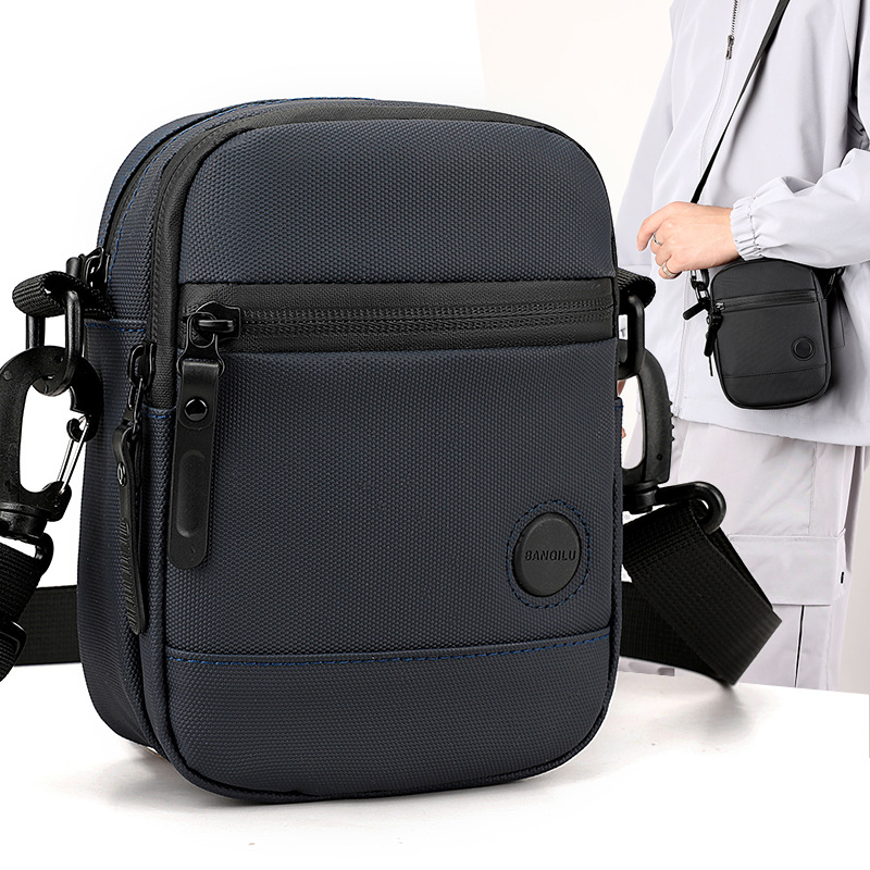 Custom Logo Sport Nylon Crossbody Bag Men's Sling Shoulder Small Bag Sport Fashion Messenger Bag