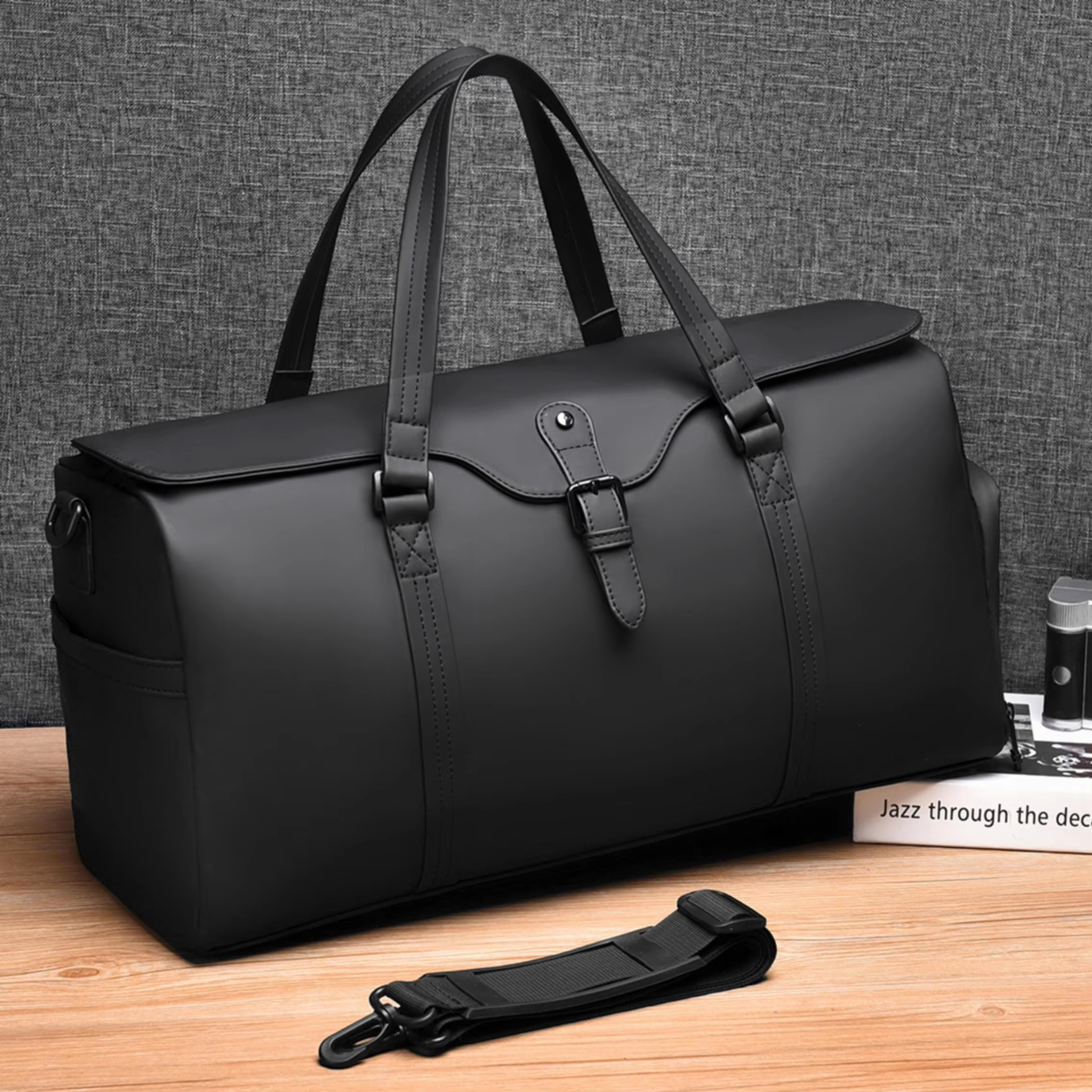Custom Gym Duffle Bag Oxford Sports Weekender Polyester Travel Bag With Independent Shoe Compartment