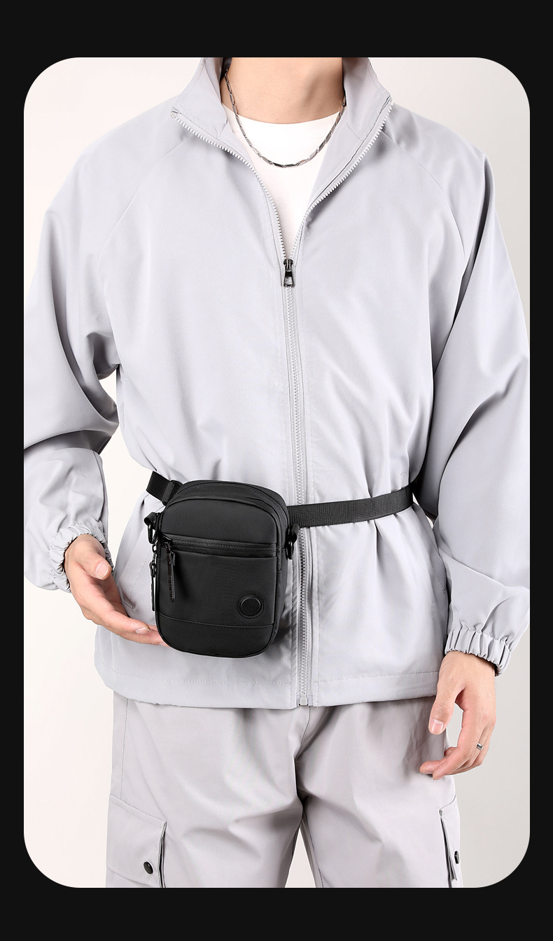 Custom Logo Sport Nylon Crossbody Bag Men's Sling Shoulder Small Bag Sport Fashion Messenger Bag
