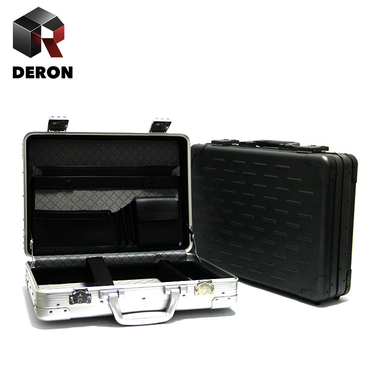 High Quality Large Size Classic Messenger Aluminum Briefcase Luxury Multi-Functional Work Business Bag TSA Lock New Hard Case