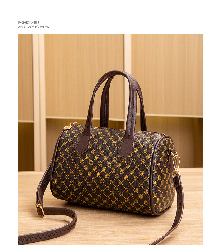 New Fashion Trendy Print Handbags Luxury Pu Leather Crossbody Bag Boston Pillow Bag Shoulder Bags for Women