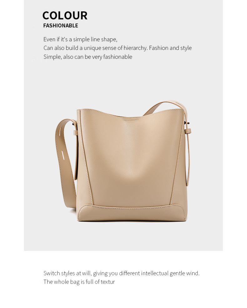 Genuine Leather Bucket Bag Showcase 25