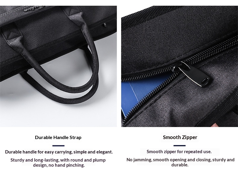 Customize Wholesale Design Logo Waterproof Wear-resistant Lightweight Portable Large Capacity Handbag Document Folder Briefcase