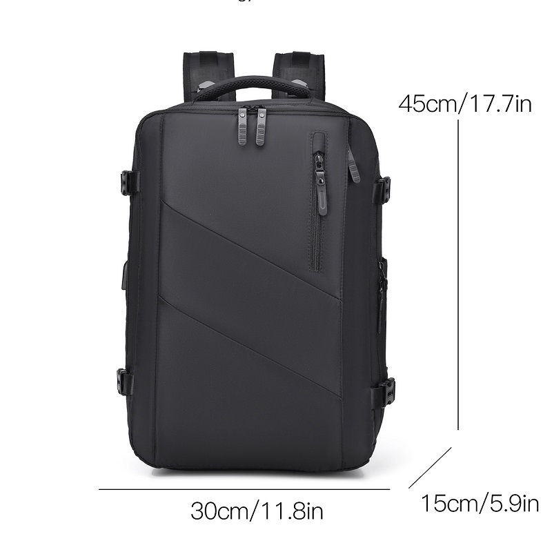 Popular Customized Logo Men's Minimalist Office Backpack Multi-Compartments High Capacity Oxford Laptop Backpack Travel Backpack