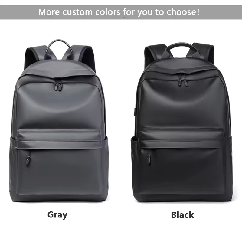 Custom Designer Durable Travel Waterproof PU Leather School Bag Business Casual Sports Student Bagpack Back Pack Laptop Backpack