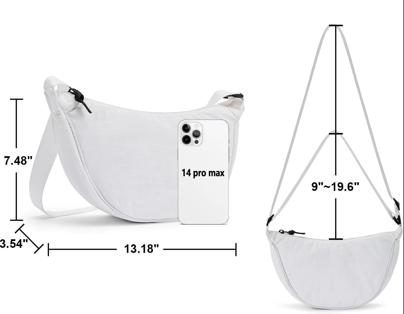 Customized Waterproof Nylon Shoulder Fanny Waist Bag Purses Crossbody Dumpling Bag Pouch Fanny Pack Fashion Belt Bag for Women
