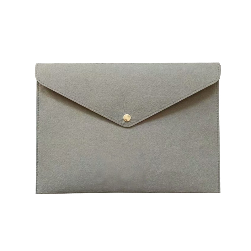 Wholesale Customized A3 A4 A5 Size Felt Briefcases with Button Document Bag